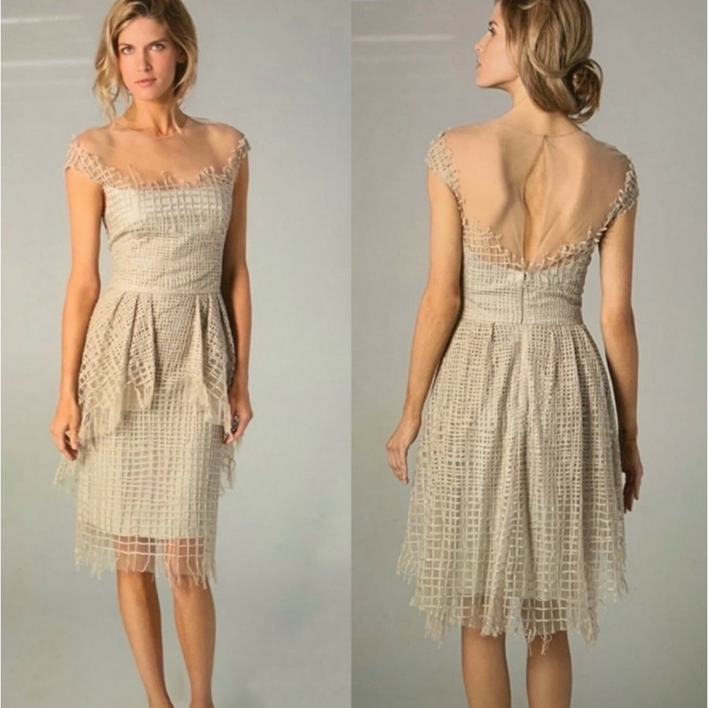 Lela Rose Embroidered tulle dress size 6